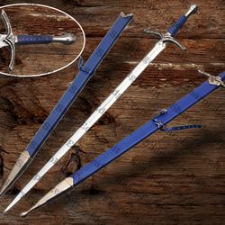 custom handmade engraved sword elven king sword replica sword with scabbard fantasy sword decorative sword