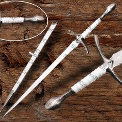 custom handmade engraved sword elven king sword replica sword with scabbard fantasy sword decorative sword