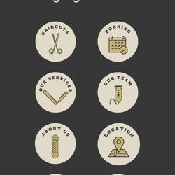 12 barbershop instagram highlight icons. beige instagram highlights images. instagram highlights icons.