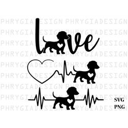 Dachshund Dog Svg Png , Weiner Dog Svg , Love Dachshund , Dachshund Heart , Daschund Dog , Commercial Use , Dachshund Su