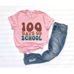 100 days of school shirt, student t-shirt, teacher gift, school celebration, one hundred days in class, kindergarten shi