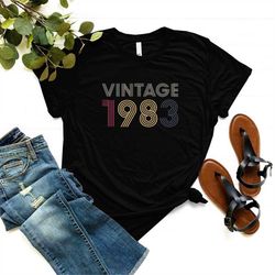vintage 1983 shirts, 40th birthday party tee, 40 years old t-shirt, anniversary gift, limited edition shirt, happy birth