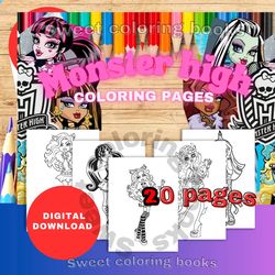 23 pages of Monster High's color life, pages of anniversaries imprimable colors | life of coloriage | life of color for