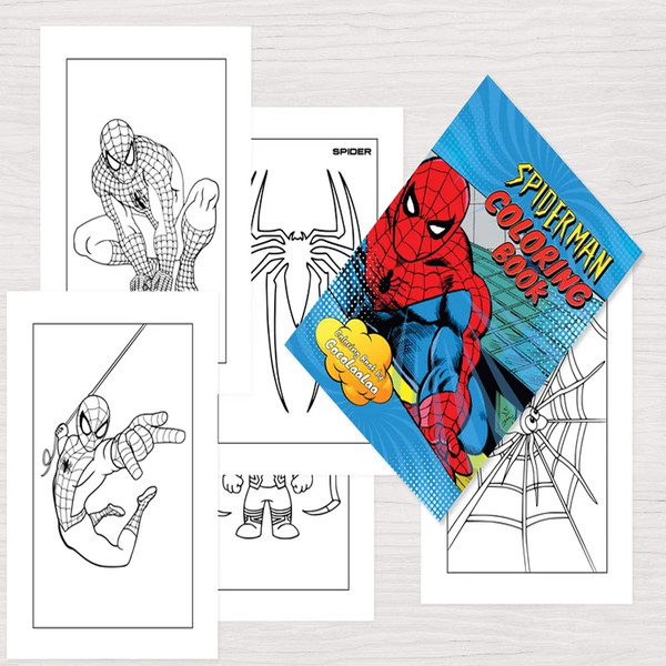 Spiderman Coloring Book  Instant Download PDF Coloring Pag - Inspire Uplift