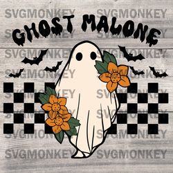 Floral Ghost Malone SVG Halloween Party SVG Cricut File