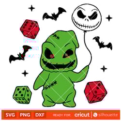 oogie boogie jack balloon svg, nightmare before christmas svg, halloween svg, boogie man svg, cricut, silouette vector