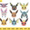 9 Eevee Embroidery Designs, pokemon embroidery - machine embroidery design files - 10 formats, 5 sizes.jpg