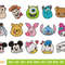 Baby Cartoon faces embroidery design - cartoon embroidery - machine embroidery design files - 10 formats, 5 sizes.jpg