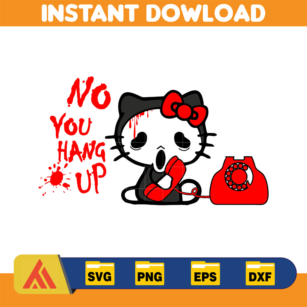 Hello Cats Horror Halloween Svg, Layered Hello Cat Svg, Horror Characters Svg, Scream svg Files For Cricut, Instant Download (4).jpg