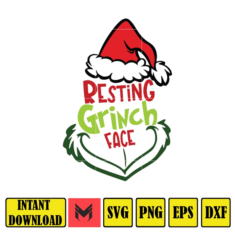 Grinch SVG, Grinch Christmas Svg, Grinch Face Svg, Grinch Hand Svg, Clipart Cricut Vector Cut File, Instant Download (347).jpg