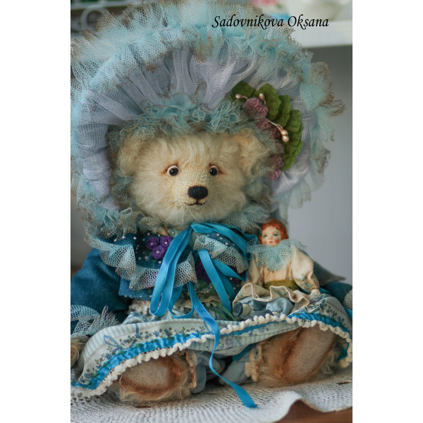 13 Handmade Artist-Collectible Teddy Bear-OOAK-Vintage-Victorian Style-Stuffed-Antique-bears animal-toys bear-plushinnes toy-decor baby-shower toys.jpg
