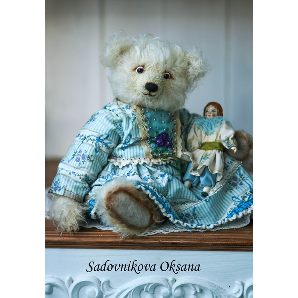 8 Handmade Artist-Collectible Teddy Bear-OOAK-Vintage-Victorian Style-Stuffed-Antique-bears animal-toys bear-plushinnes toy-decor baby-shower toys.jpg