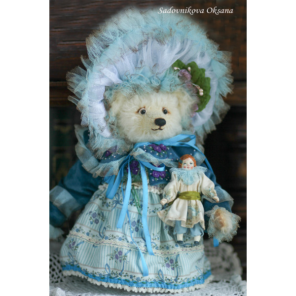 17 Handmade Artist-Collectible Teddy Bear-OOAK-Vintage-Victorian Style-Stuffed-Antique-bears animal-toys bear-plushinnes toy-decor baby-shower toys.jpg