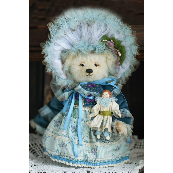 18 Handmade Artist-Collectible Teddy Bear-OOAK-Vintage-Victorian Style-Stuffed-Antique-bears animal-toys bear-plushinnes toy-decor baby-shower toys.jpg