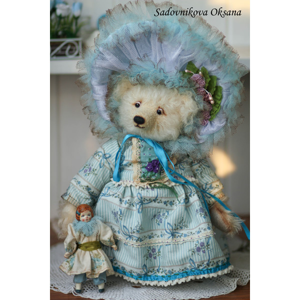11 Handmade Artist-Collectible Teddy Bear-OOAK-Vintage-Victorian Style-Stuffed-Antique-bears animal-toys bear-plushinnes toy-decor baby-shower toys.jpg
