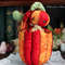 Pumpkin gift for Halloween Handmade Artist Collectible Teddy Bear OOAK gift present toy (7).jpg