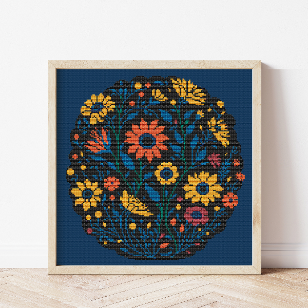floral cross stitch pattern