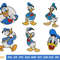 6 ducks embroidery design - machine embroidery design files - Donald duck cartoon embroidery - 10 formats, 5 sizes.jpg