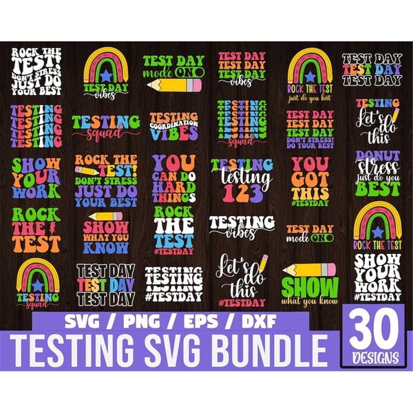 Random Test Svg Testing Svg Bundle, Retro Testing Svg, Teacher Svg, Funny, T | Inspire ...