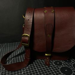 pattern leather shoulder bag - pdf bag - digiital bag - diy