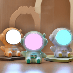 Cartoon Led Rechargeable Eye Protection Table Lamp Creative Spaceman Astronaut Small Night Lamp