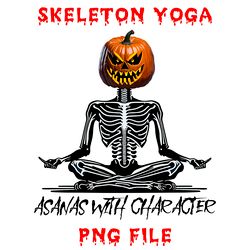 skeleton yoga png files digital download sublimation