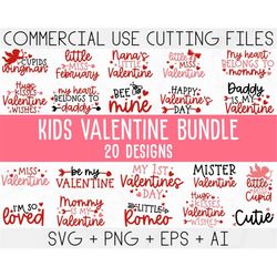 valentine svg, kids valentine svg bundle, valentine's day svg, love svg, heart svg, be mine svg, my first valentine's da