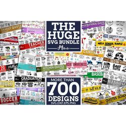 mega svg bundle, over 700 designs, funny,huge bundle svg,bundle svg files, cut files cricut, silhouette,
