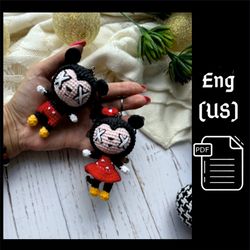 PDF Crochet SET Goth Mickey Mouse and Minnie Mouse Pattern