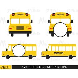 school bus svg, back to school svg, school svg, monogram svg, school bus name monogram svg, school bus monogram svg, sch