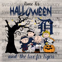 peanuts time for halloween and the love for tigers svg file svg png eps dxf pdf,