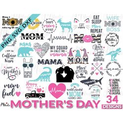 mothers day svg bundle, mom svg bundle, mom life svg, funny mom svg, mama svg, blessed mama svg, girl mama svg, funny mo