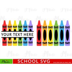 crayon monogram svg, teacher monogram svg, crayon split monogram svg, crayon svg, crayon set svg, cut files for cricut a