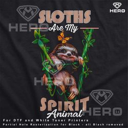 sloth funny gift tshirt sloth my spirit animal png adorable animal lover t shirt forest monkey-like creature birthday pa