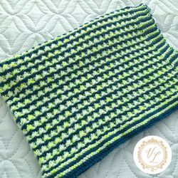 Baby Blanket Knitting Pattern | PDF Knitting Pattern | Baby Blanket Pattern for Beginner | V22