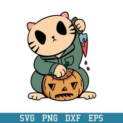 Cat Killer Halloween Svg, Cat Michael Myers Svg, Halloween Svg, Png Dxf Eps Digital File