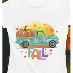 fall vintage truck sublimation, fall png, fall pumpkins png file, fall truck, sublimation download, png