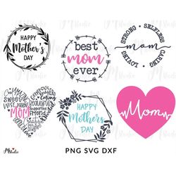 mom heart svg, mom svg, mothers day cut file, shirt, mama svg, heart svg, mother svg, happy mother's day svg