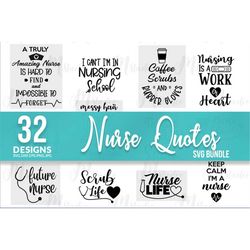 nurse quotes svg bundle, nurse life svg bundle, nurse svg bundle, files for cutting machines.