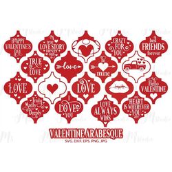 valentines arabesque, svg bundle, monogram, dxf, eps, jpg.