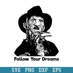 Freddy Krueger Dreams Svg, Horror Movie Svg, Halloween Svg, Png Dxf Eps Digital File