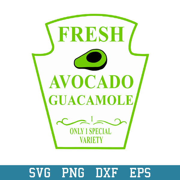 Fresh Avocado Guacamole Condiment Family Halloween Svg, Png Dxf Eps Digital File.jpeg