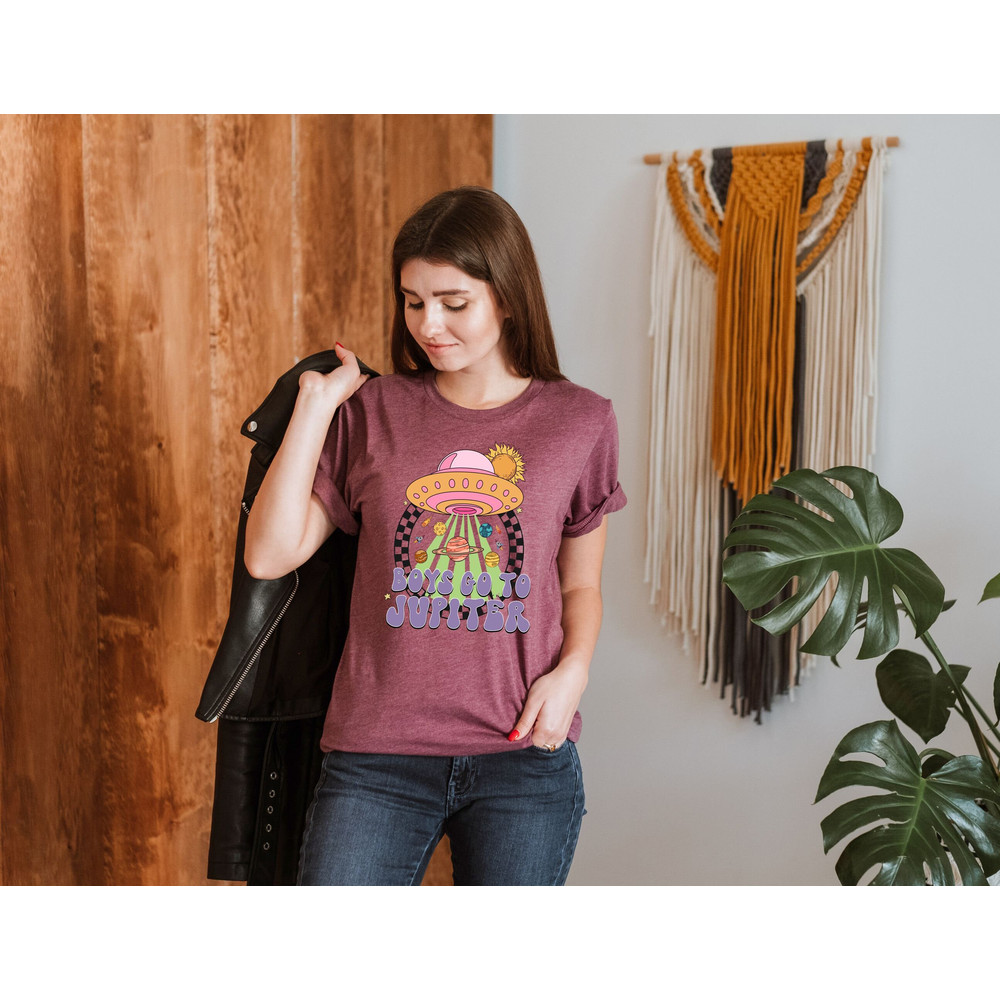 Boys Go To Jupiter Graphic Tee, Preppy T-Shirts, Alien Invasion Shirts, Spaceship Tee, Solar System Graphic Tee, Funny Shirts, Gifts for her - 2.jpg
