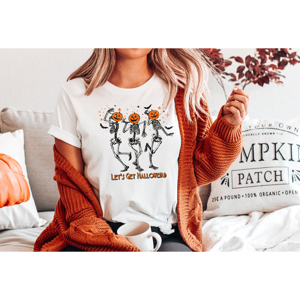 Dancing Skeleton Halloween Pumpkin Sweatshirt, Spooky Season Pumpkin Skeleton Shirt, Halloween Party Skeleton Sweatshirt, Dead Inside Shirts - 3.jpg