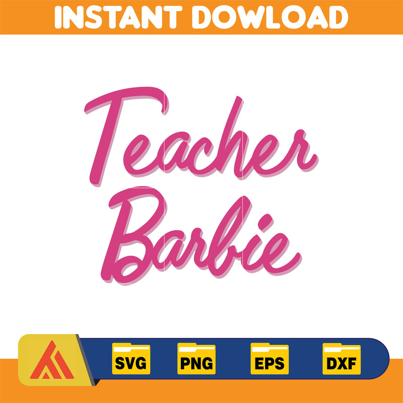 Barbi Logo, Barb Svg, Princess Silhouette, Girl Svg, Sticker Clipart, Svg Files, Instant Download (14).jpg