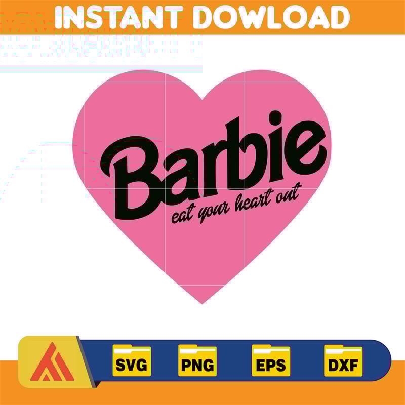 Barbi Logo, Barb Svg, Princess Silhouette, Girl Svg, Sticker Clipart, Svg Files, Instant Download (17).jpg