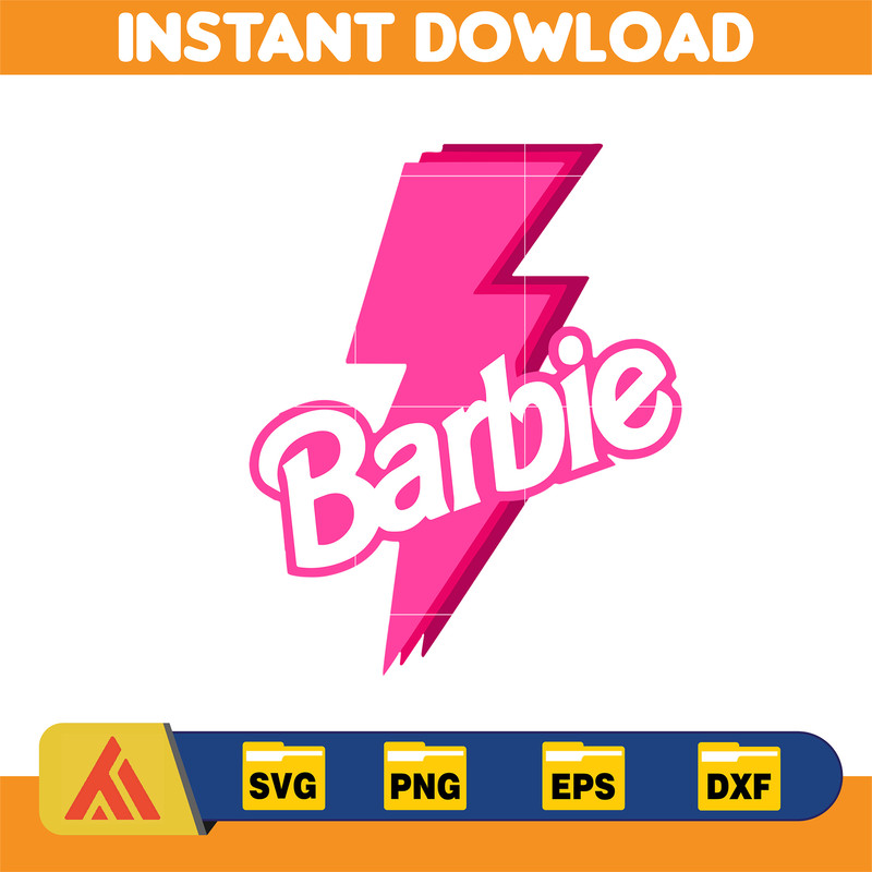Barbi Logo, Barb Svg, Princess Silhouette, Girl Svg, Sticker Clipart, Svg Files, Instant Download (18).jpg