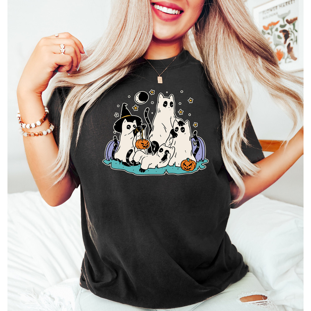 Ghost Halloween Cats Shirt, Halloween Sweatshirt, Halloween Cat Shirt, Funny Halloween Shirt, Halloween Shirt, Cat Shirt, Ghost Cat Shirt - 3.jpg