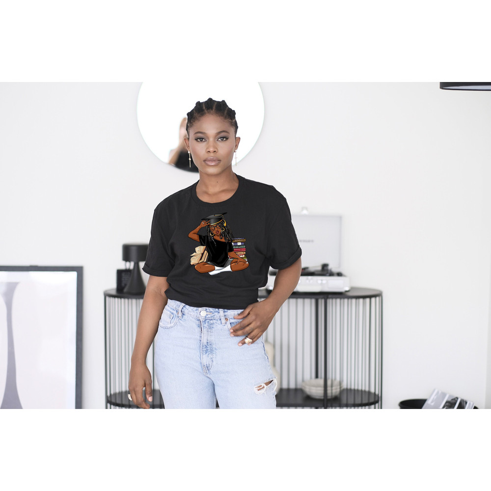 Graduation Shirt for Black Women, black girl magic, black excellency, graduating class of 2023, black girl senior shirt, custom graduation - 3.jpg