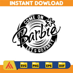 barbi logo, barb svg, princess silhouette, girl svg, sticker clipart, svg files, instant download (38)